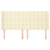 Vidaxl hoofdbord met randen 183x16x118 128 cm kunstleer crèmekleurig