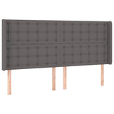 Vidaxl hoofdbord met randen 203x16x118 128 cm kunstleer grijs