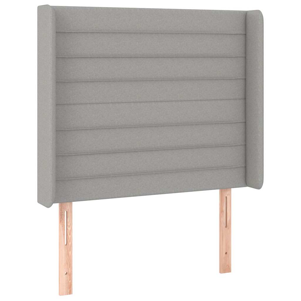 Vidaxl hoofdbord met randen 83x16x118 128 cm stof lichtgrijs