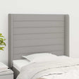 Vidaxl hoofdbord met randen 83x16x118 128 cm stof lichtgrijs