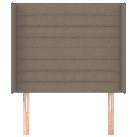 Vidaxl hoofdbord met randen 83x16x118 128 cm stof taupe