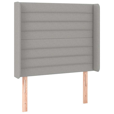 Vidaxl hoofdbord met randen 93x16x118 128 cm stof lichtgrijs