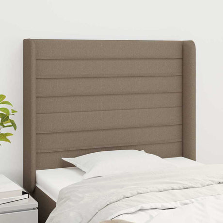 Vidaxl hoofdbord met randen 93x16x118 128 cm stof taupe