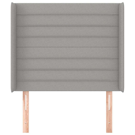 Vidaxl hoofdbord met randen 103x16x118 128 cm stof lichtgrijs
