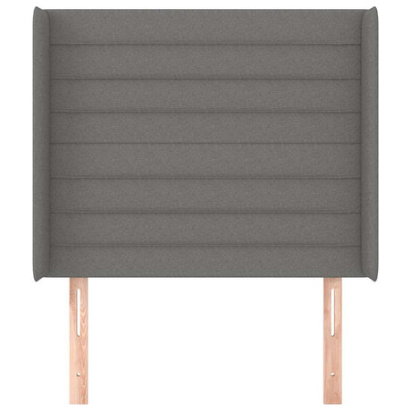 Vidaxl hoofdbord met randen 103x16x118 128 cm stof donkergrijs