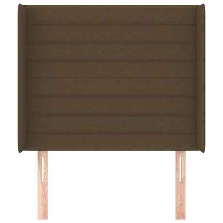 Vidaxl hoofdbord met randen 103x16x118 128 cm stof donkerbruin