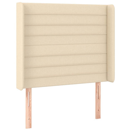 Vidaxl hoofdbord met randen 103x16x118 128 cm stof crèmekleurig