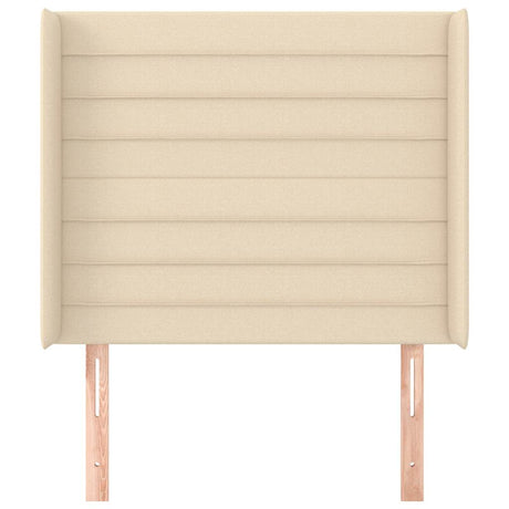 Vidaxl hoofdbord met randen 103x16x118 128 cm stof crèmekleurig