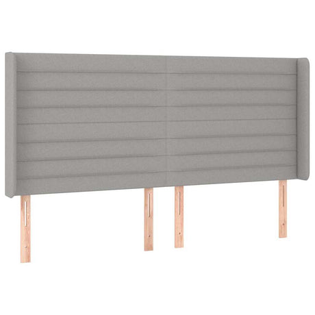 Vidaxl hoofdbord met randen 183x16x118 128 cm stof lichtgrijs