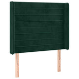 Vidaxl hoofdbord met randen 93x16x118 128 cm fluweel donkergroen
