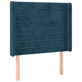 Vidaxl hoofdbord met randen 93x16x118 128 cm fluweel donkerblauw