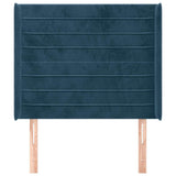 Vidaxl hoofdbord met randen 93x16x118 128 cm fluweel donkerblauw