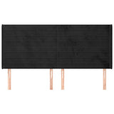 Vidaxl hoofdbord met randen 163x16x118 128 cm fluweel zwart