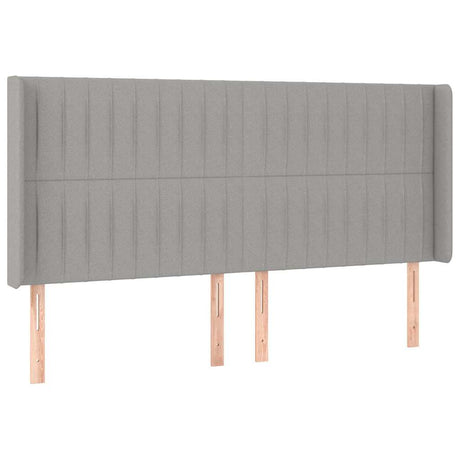 Vidaxl hoofdbord met randen 183x16x118 128 cm stof lichtgrijs
