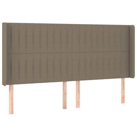 Vidaxl hoofdbord met randen 183x16x118 128 cm stof taupe
