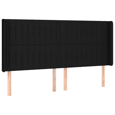 Vidaxl hoofdbord met randen 203x16x118 128 cm stof zwart