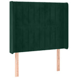 Vidaxl hoofdbord met randen 83x16x118 128 cm fluweel groen