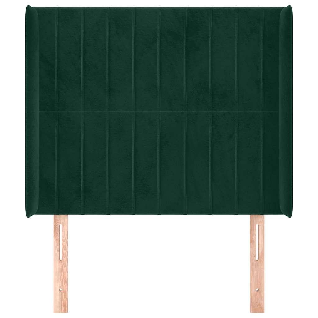 Vidaxl hoofdbord met randen 83x16x118 128 cm fluweel groen