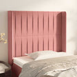 Vidaxl hoofdbord met randen 83x16x118 128 cm fluweel roze