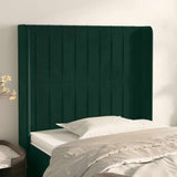 Vidaxl hoofdbord met randen 93x16x118 128 cm fluweel donkergroen