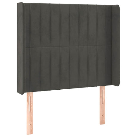 Vidaxl hoofdbord met randen 103x16x118 128 cm fluweel donkergrijs