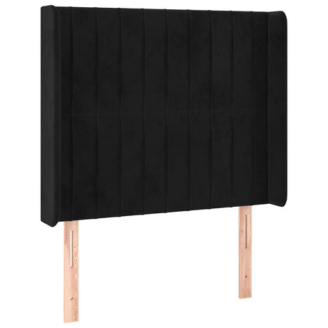 Vidaxl hoofdbord met randen 103x16x118 128 cm fluweel zwart