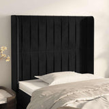 Vidaxl hoofdbord met randen 103x16x118 128 cm fluweel zwart
