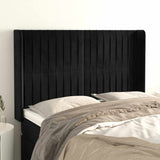 Vidaxl hoofdbord met randen 147x16x118 128 cm fluweel zwart