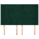 Vidaxl hoofdbord met randen 147x16x118 128 cm fluweel donkergroen