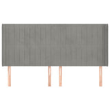 Vidaxl hoofdbord met randen 183x16x118 128 cm fluweel lichtgrijs