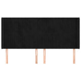Vidaxl hoofdbord met randen 203x16x118 128 cm fluweel zwart