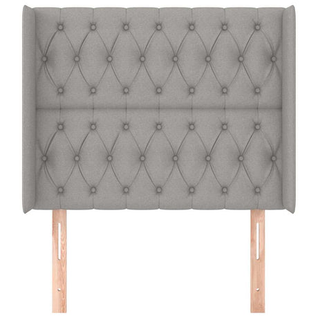 Vidaxl hoofdbord met randen 93x16x118 128 cm stof lichtgrijs