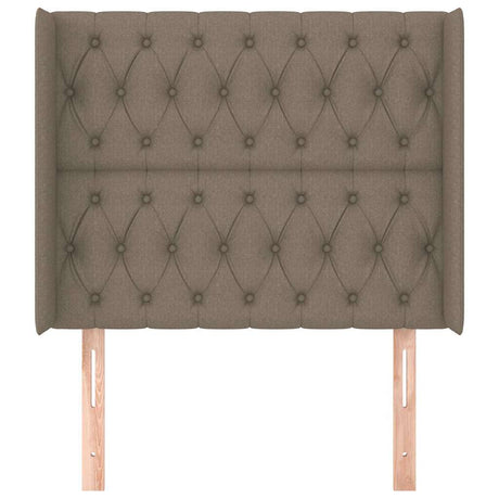Vidaxl hoofdbord met randen 103x16x118 128 cm stof taupe