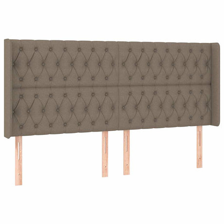 Vidaxl hoofdbord met randen 183x16x118 128 cm stof taupe