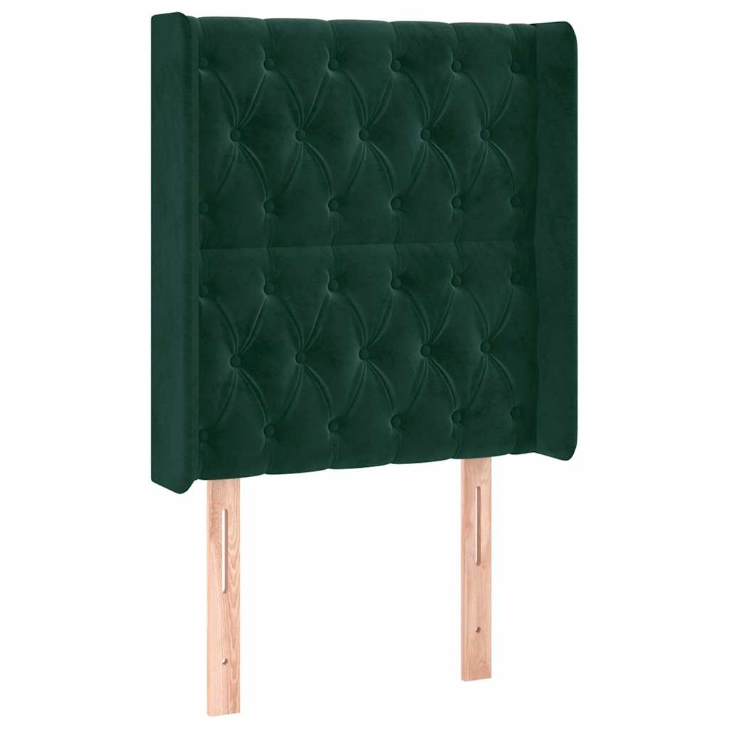Vidaxl hoofdbord met randen 83x16x118 128 cm fluweel groen