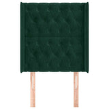 Vidaxl hoofdbord met randen 83x16x118 128 cm fluweel groen