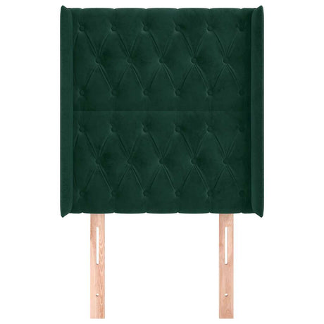 Vidaxl hoofdbord met randen 83x16x118 128 cm fluweel groen