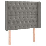 Vidaxl hoofdbord met randen 103x16x118 128 cm fluweel lichtgrijs