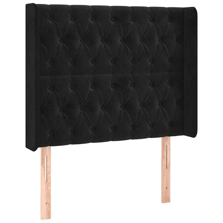 Vidaxl hoofdbord met randen 103x16x118 128 cm fluweel zwart