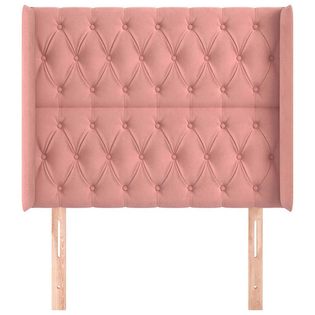 Vidaxl hoofdbord met randen 103x16x118 128 cm fluweel roze