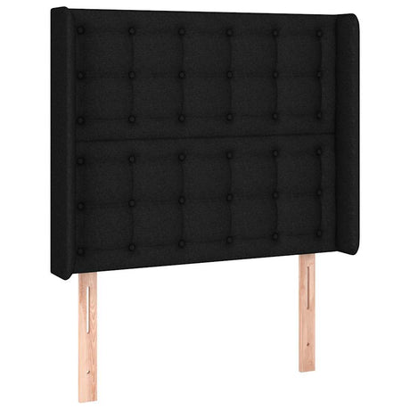 Vidaxl hoofdbord met randen 83x16x118 128 cm stof zwart