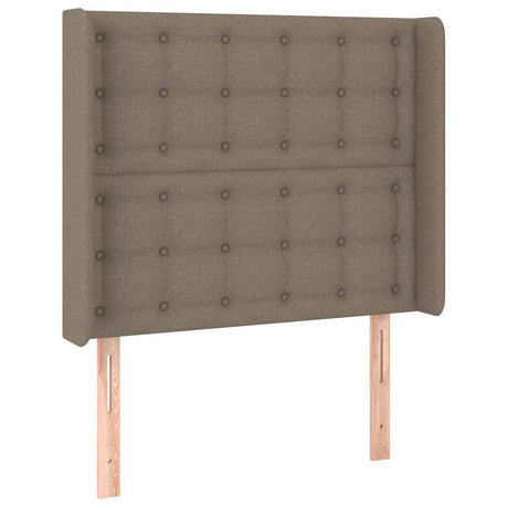 Vidaxl hoofdbord met randen 83x16x118 128 cm stof taupe