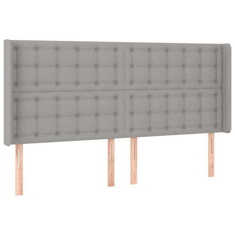 Vidaxl hoofdbord met randen 163x16x118 128 cm stof lichtgrijs