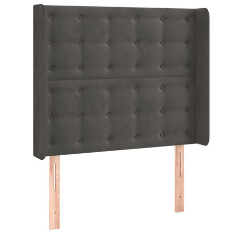 Vidaxl hoofdbord met randen 83x16x118 128 cm fluweel donkergrijs