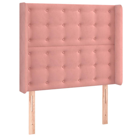 Vidaxl hoofdbord met randen 83x16x118 128 cm fluweel roze