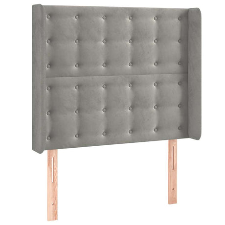 Vidaxl hoofdbord met randen 93x16x118 128 cm fluweel lichtgrijs