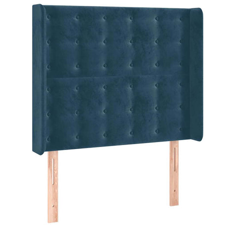 Vidaxl hoofdbord met randen 93x16x118 128 cm fluweel donkerblauw