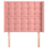 Vidaxl hoofdbord met randen 93x16x118 128 cm fluweel roze