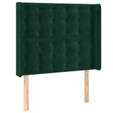 Vidaxl hoofdbord met randen 103x16x118 128 cm fluweel donkergroen