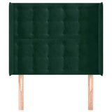 Vidaxl hoofdbord met randen 103x16x118 128 cm fluweel donkergroen